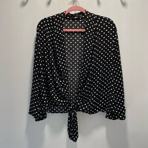 Zara Black and White Polka Dot Jacket